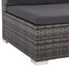 vidaXL 6 Piece Garden Lounge Set with Cushions Poly Rattan grey