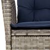 vidaXL 9 Piece Garden Dining Set with Cushions Grey Poly Rattan