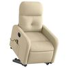 vidaXL Stand up Massage Recliner Chair Cream Fabric