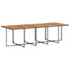 vidaXL 11 Piece Garden Dining Set with Cushions Grey Poly Rattan