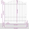 vidaXL Garden Fence with Spear Top Steel 170x175 cm Black