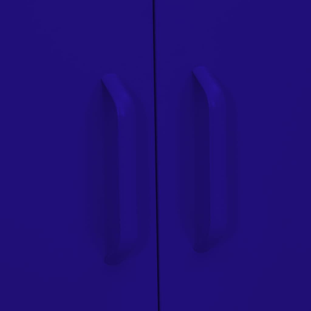 vidaXL Storage Cabinet Navy Blue 80x35x101.5 cm Steel