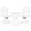 vidaXL 3 Piece Bistro Set Cast Aluminium White