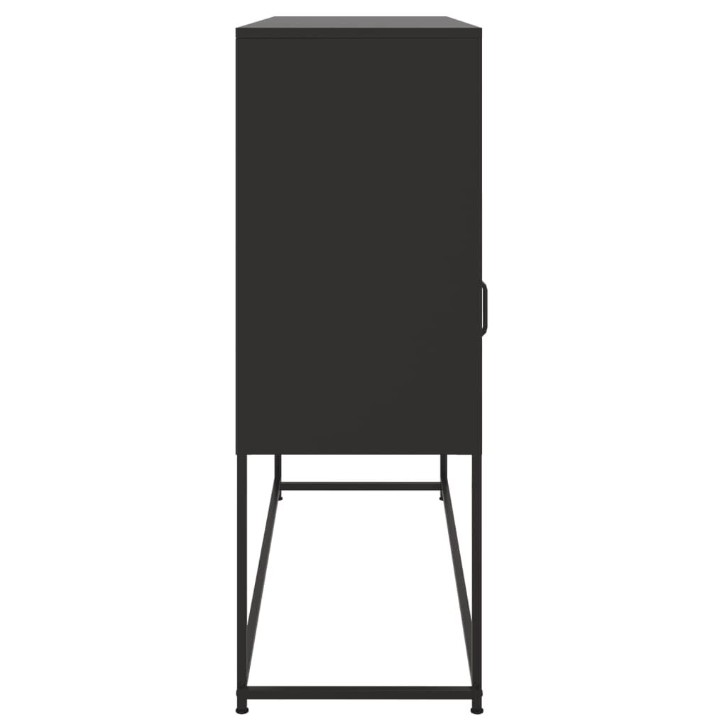 vidaXL Sideboard Black 100.5x39x107 cm Steel