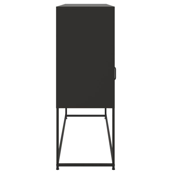 vidaXL Sideboard Black 100.5x39x107 cm Steel