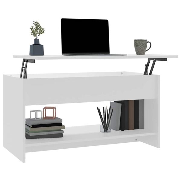 vidaXL Coffee Table White 102x50x52,5 cm Engineered Wood