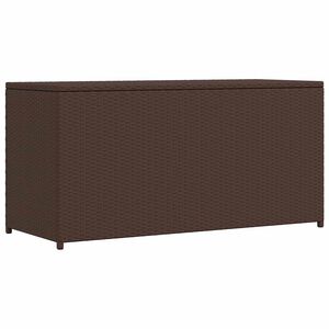 vidaXL Garden Storage Box Brown 120x50x60 cm Poly Rattan
