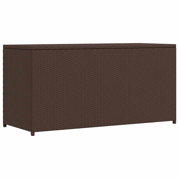 vidaXL Garden Storage Box Brown 120x50x60 cm Poly Rattan