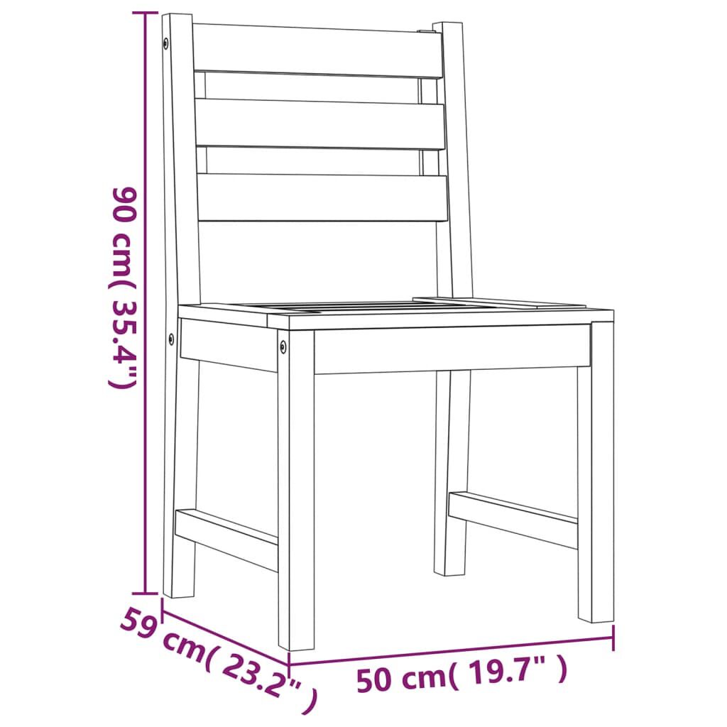 vidaXL 4 Piece Garden Dining Set Solid Wood Teak