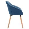 vidaXL Dining Chairs 4 pcs Blue Fabric