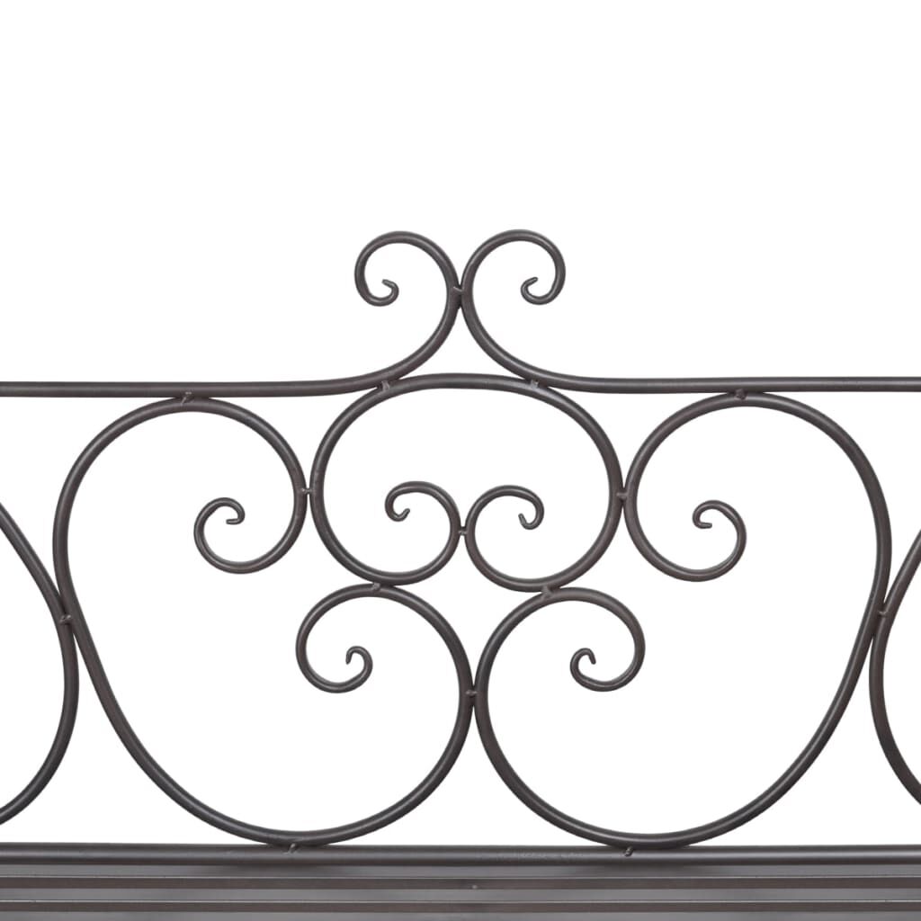 vidaXL Garden Bench 132 cm Steel Antique Brown