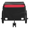 vidaXL Bike Trailer Black and Red 45 kg Iron