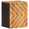 vidaXL Bathroom Wall Cabinet Brown and Black Solid Wood Mango