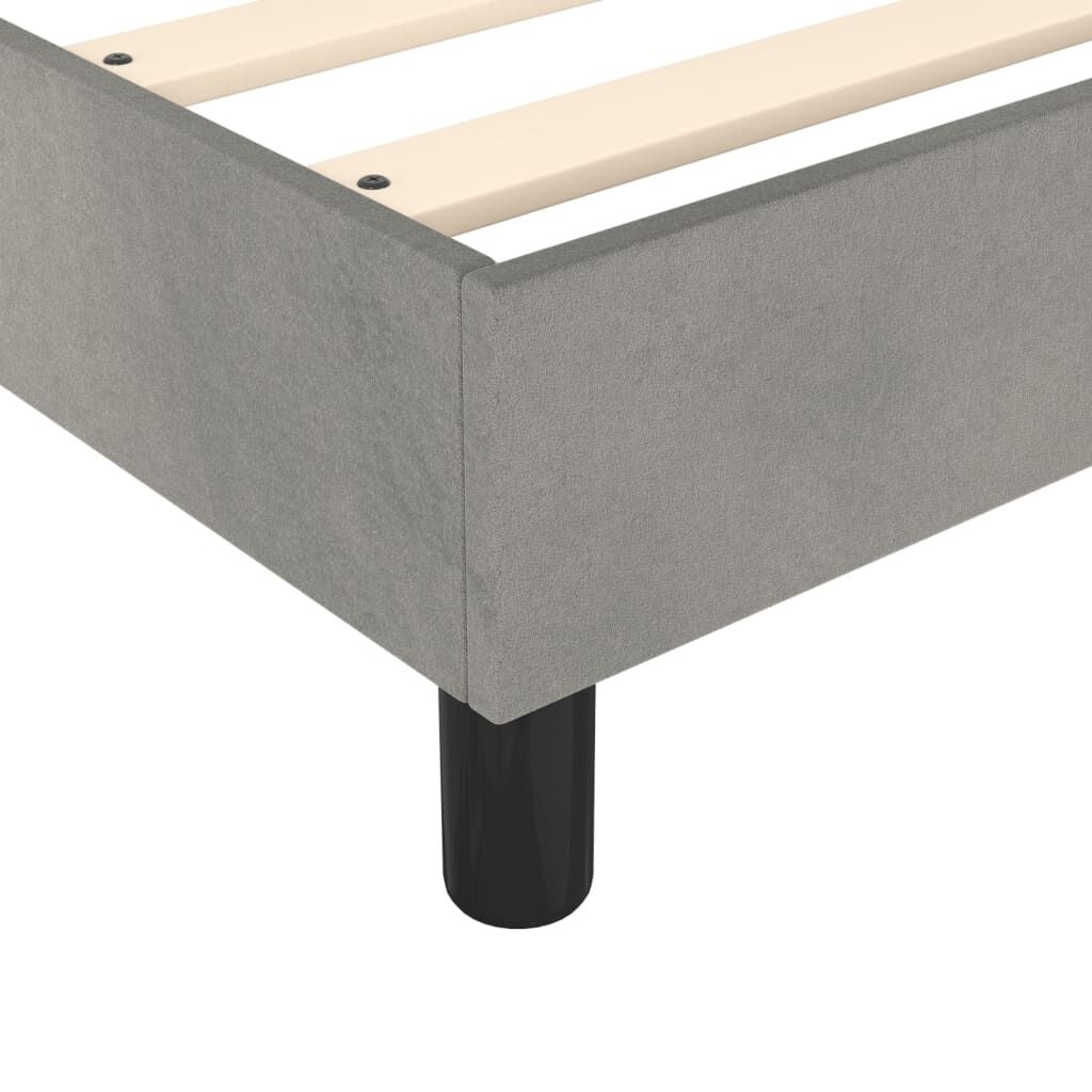 vidaXL Box Spring Bed with Mattress Light Grey 183x213 cm California King Velvet