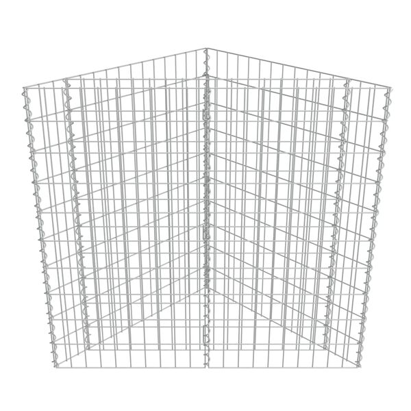 vidaXL Gabion Raised Bed Galvanised Steel 75x75x100 cm