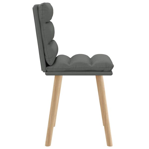 vidaXL Dining Chairs 2 pcs Dark Grey Fabric
