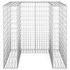 vidaXL Gabion Wall for Garbage Bin Galvanised Steel 110x100x110 cm