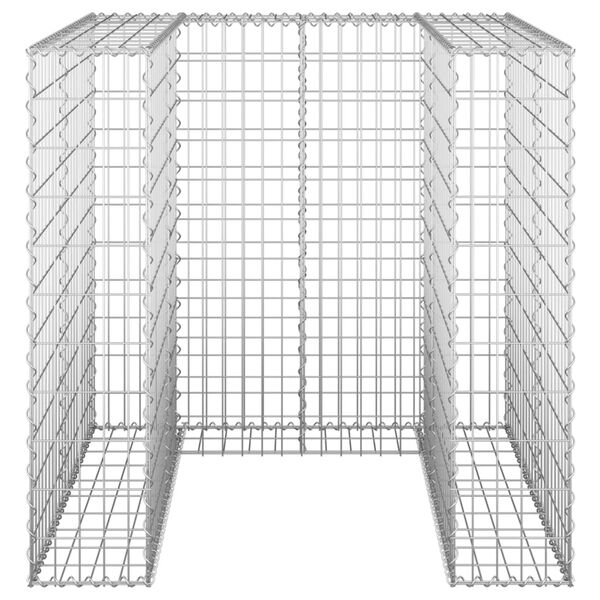 vidaXL Gabion Wall for Garbage Bin Galvanised Steel 110x100x110 cm