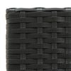 vidaXL 5 Piece Garden Bar Set Black Poly Rattan