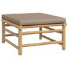 vidaXL 8 Piece Garden Lounge Set with Taupe Cushions Bamboo