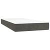 vidaXL Box Spring Bed with Mattress Dark Grey 100x203 cm Twin XL Velvet