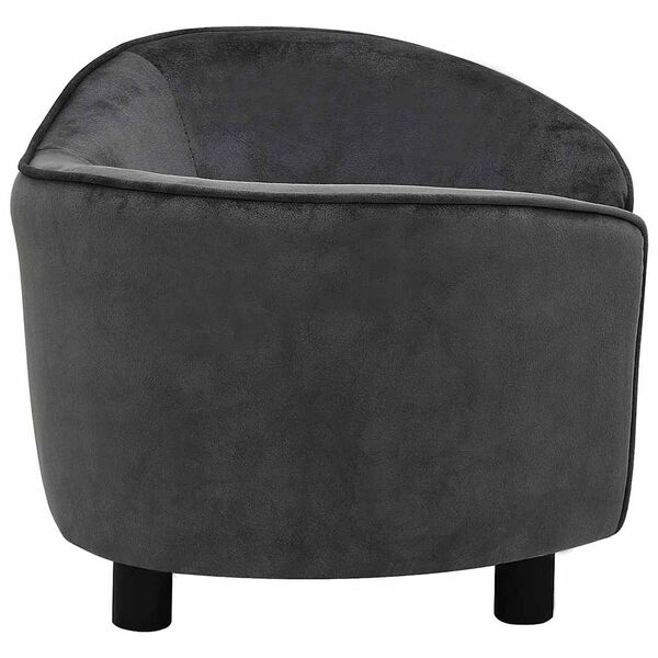 vidaXL Dog Sofa Dark Grey 69x49x40 cm Plush