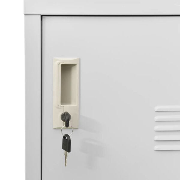vidaXL Locker Cabinet Light Grey 90x45x92.5 cm Steel