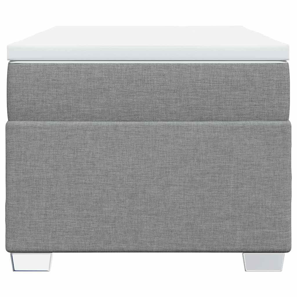 vidaXL Box Spring Bed with Mattress Light Grey Twin XL Fabric