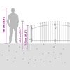 vidaXL Double Door Fence Gate with Spear Top 299.5x149.5 cm