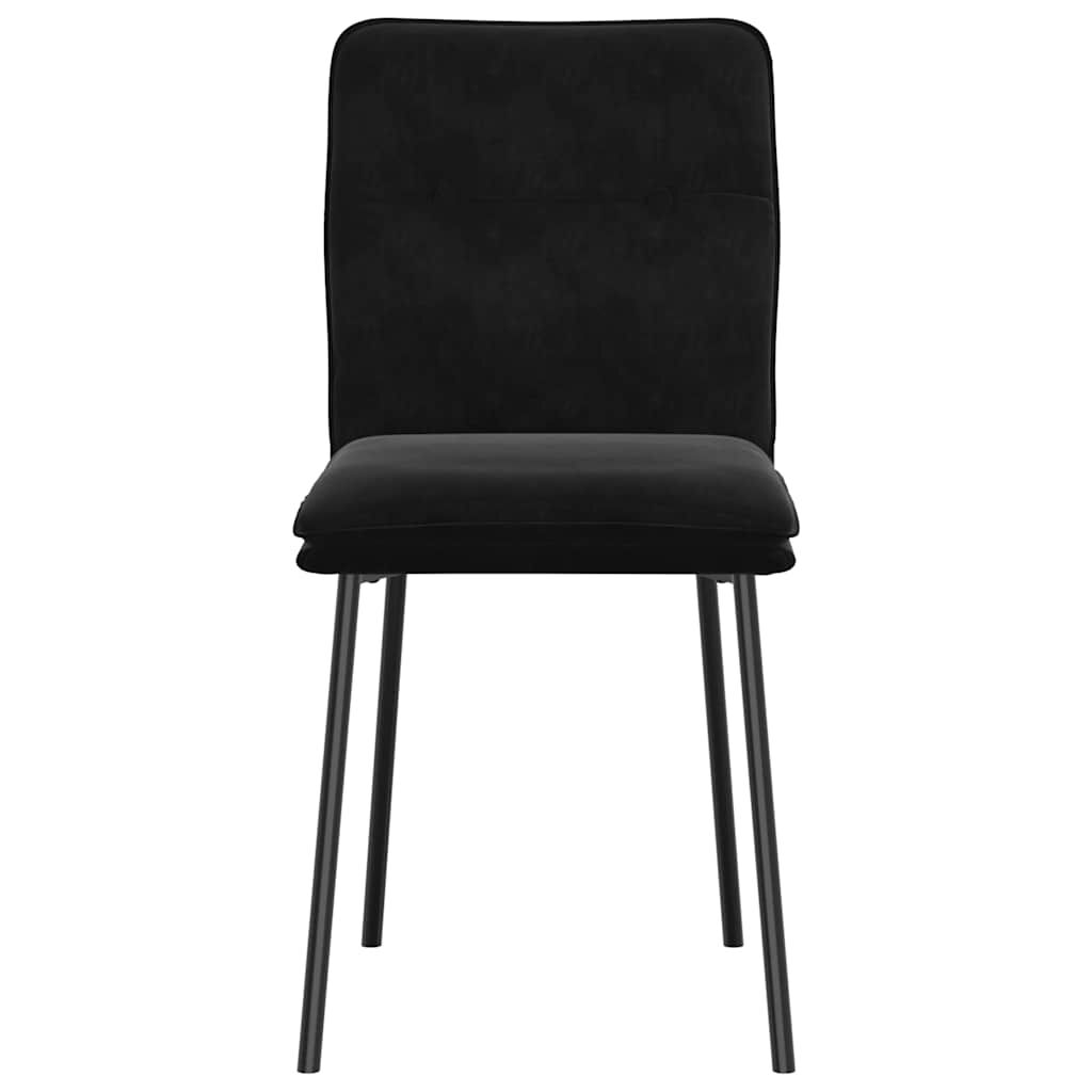 vidaXL Dining Chairs 2 pcs Black Velvet