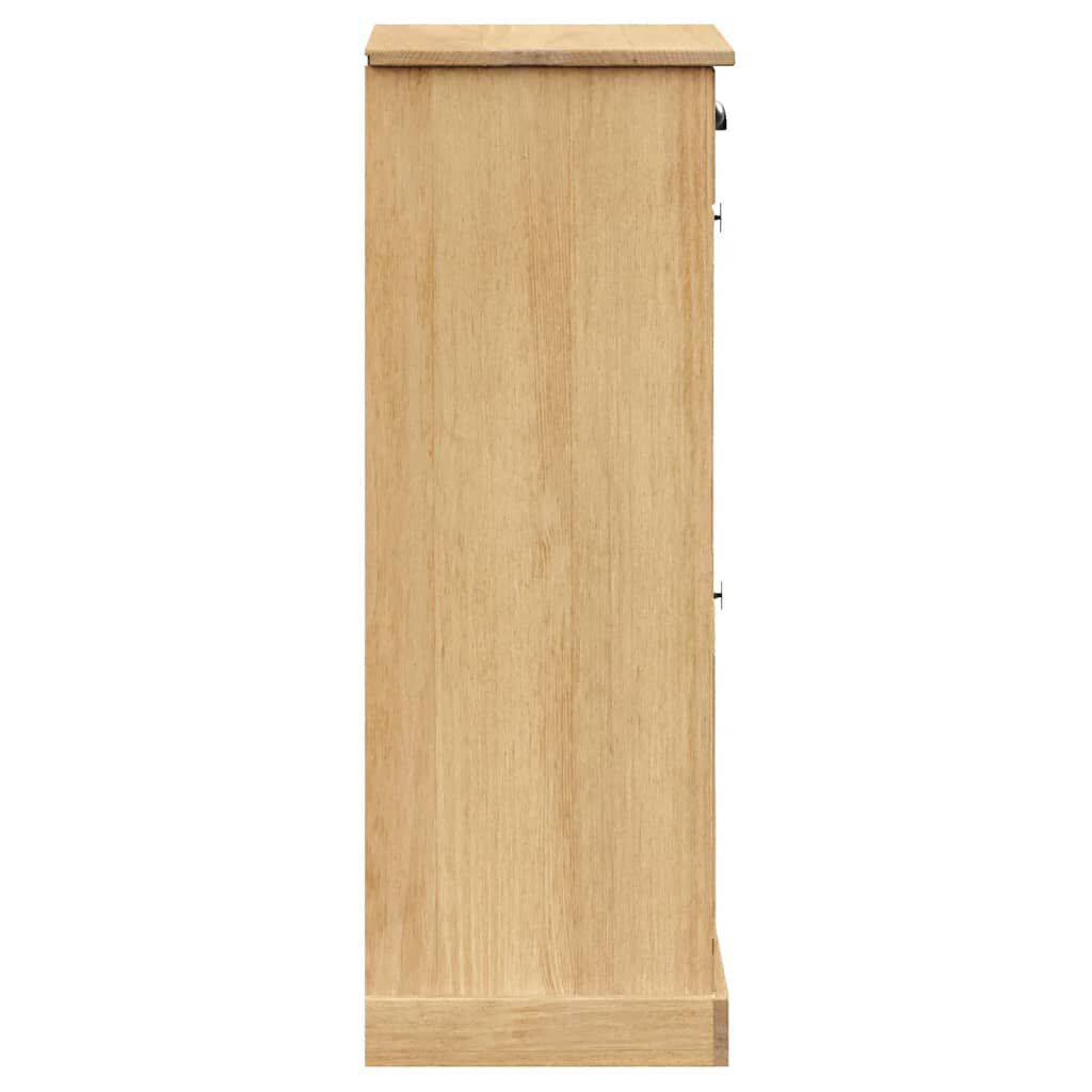 vidaXL Shoe Cabinet VIGO 60x35x96 cm Solid Wood Pine