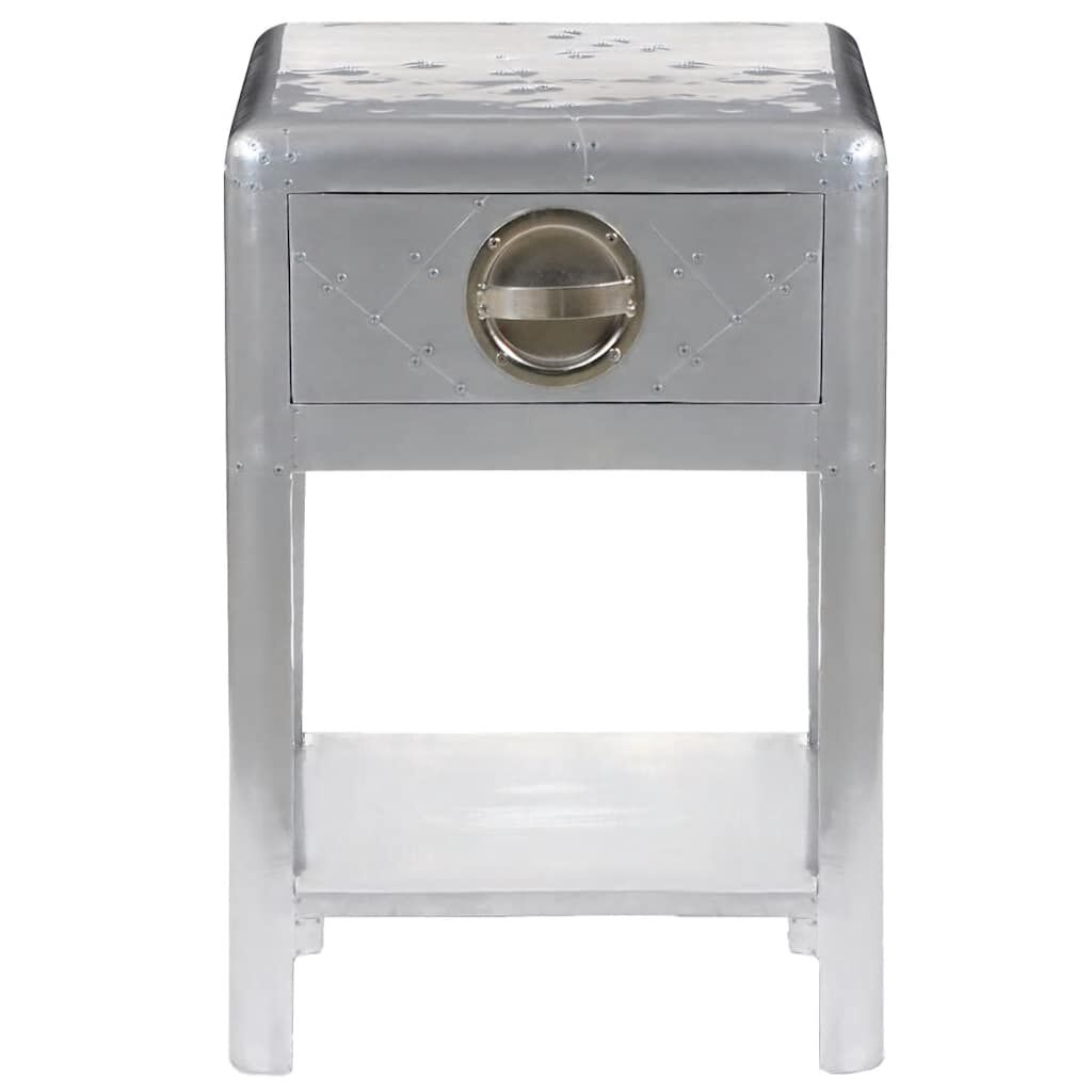 vidaXL Aviator End Table with 1 Drawer Vintage Aircraft Airman Style