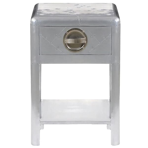 vidaXL Aviator End Table with 1 Drawer Vintage Aircraft Airman Style