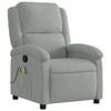 vidaXL Massage Recliner Chair Light Grey Velvet