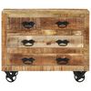 vidaXL Sideboard with 3 Drawers 80x30x65 cm Solid Rough Wood Mango