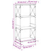 vidaXL Bookcase 4-Tier Black 59x35x132 cm Engineered Wood
