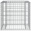 vidaXL Garden Bench with Gabion Basket Solid Wood Pine