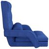 vidaXL Folding Floor Chair with Bed Function Blue Fabric