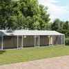 vidaXL Dog Cage with Roof and Doors Grey 12x2x2 m Galvanised Steel