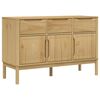 vidaXL Sideboard "FLORO" Wax Brown 114x43x74 cm Solid Wood Pine