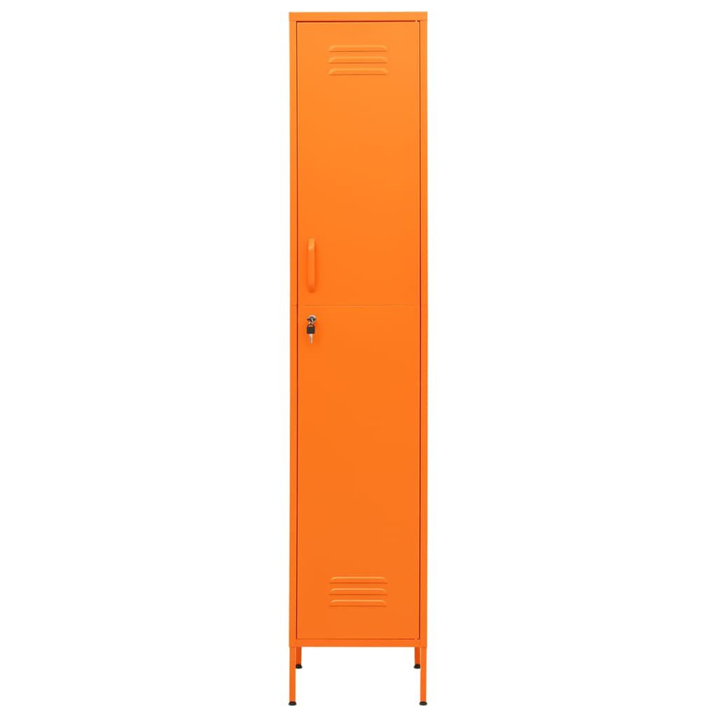 vidaXL Locker Cabinet Orange 35x46x180 cm Steel