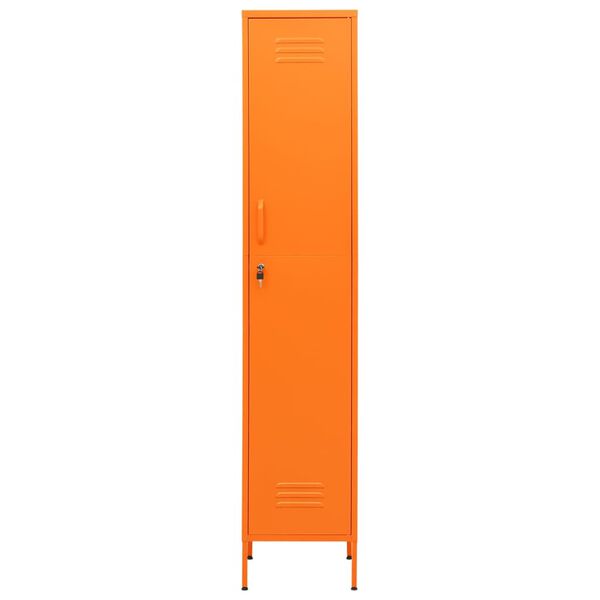 vidaXL Locker Cabinet Orange 35x46x180 cm Steel