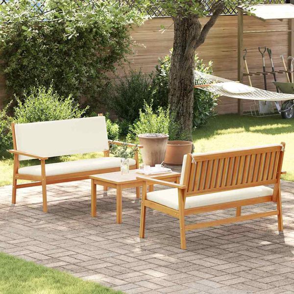 vidaXL Garden Sofa Set 3 pcs Brown 120 x 65.5 x 79 cm