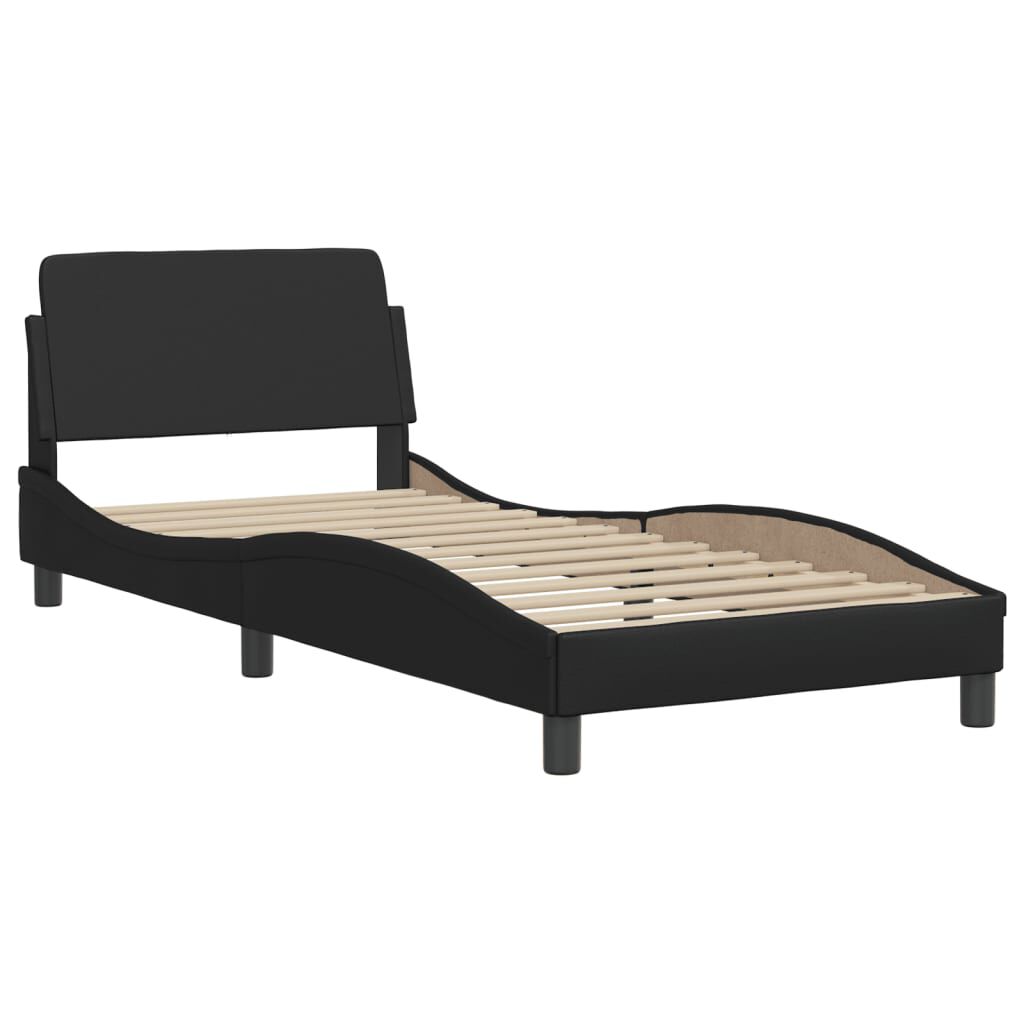 vidaXL Bed Frame with LED without Mattress Black 100x190 cm