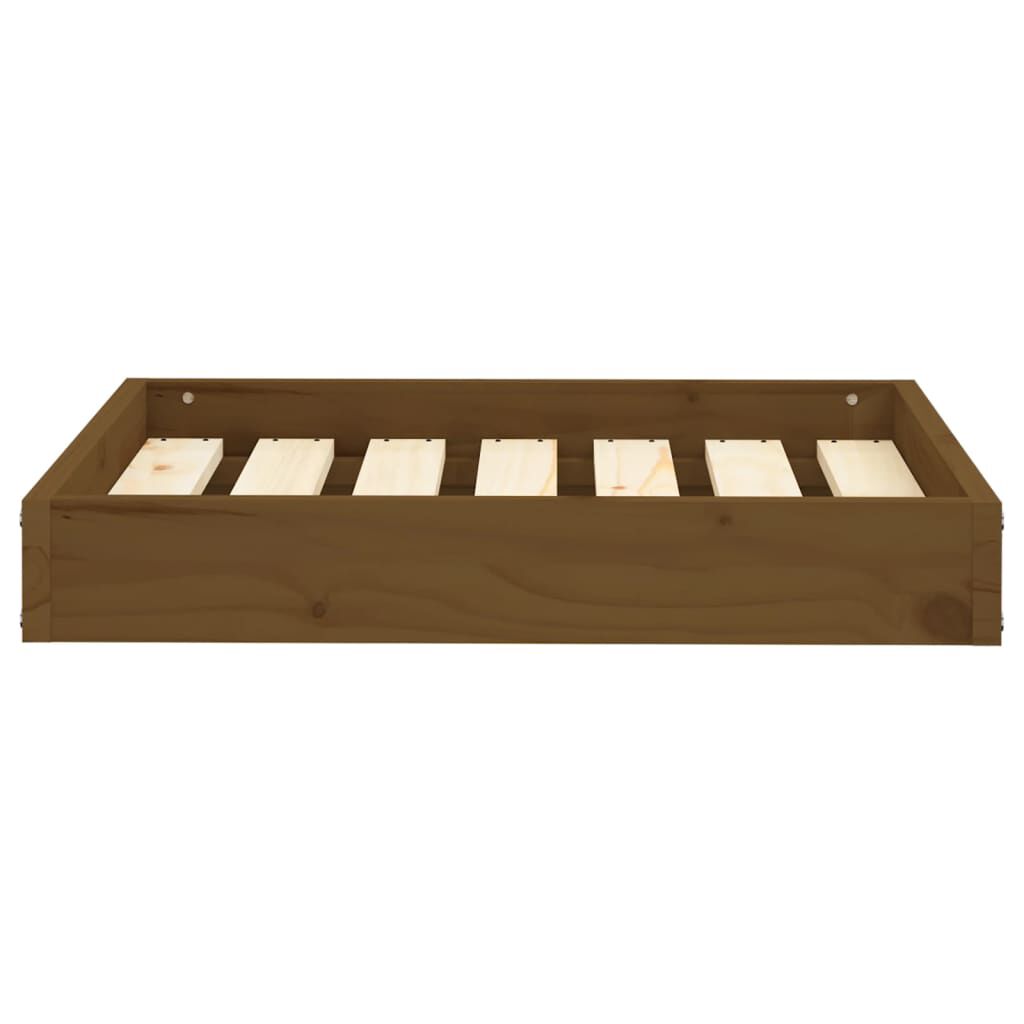 vidaXL Dog Bed Honey Brown 61.5x49x9 cm Solid Wood Pine
