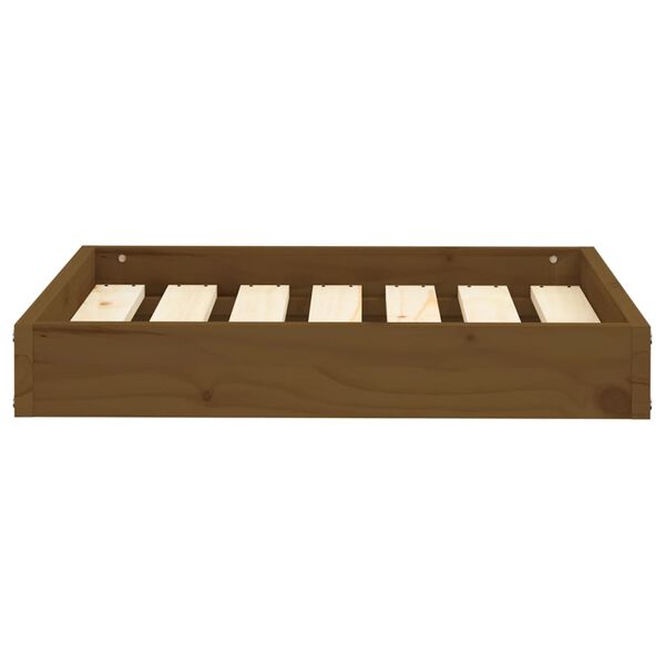 vidaXL Dog Bed Honey Brown 61.5x49x9 cm Solid Wood Pine