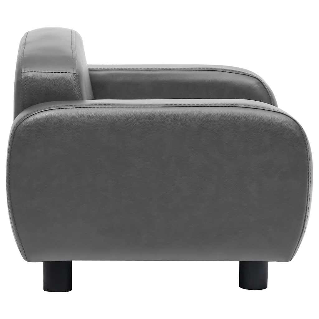 vidaXL Dog Sofa Grey 80x50x40 cm Faux Leather
