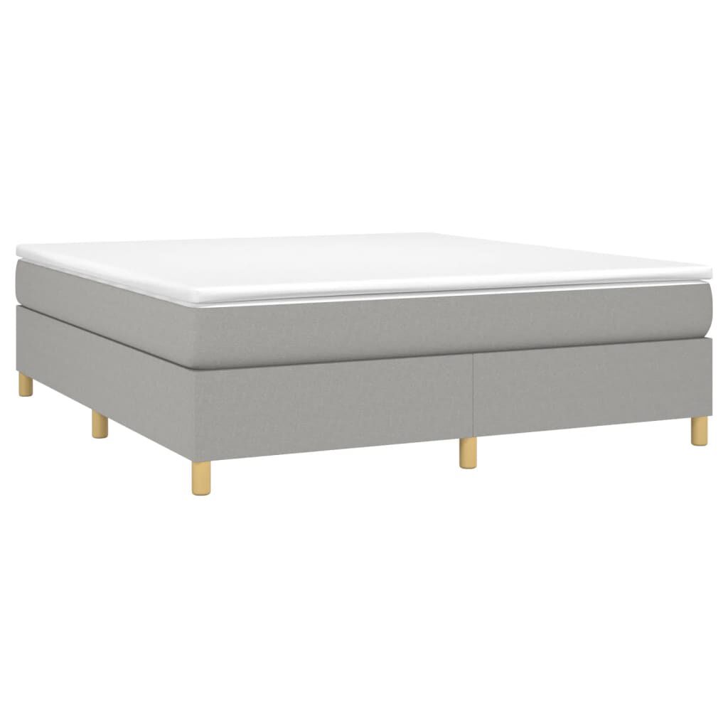 vidaXL Bed Frame without Mattress Light Grey California King Fabric (US Only)