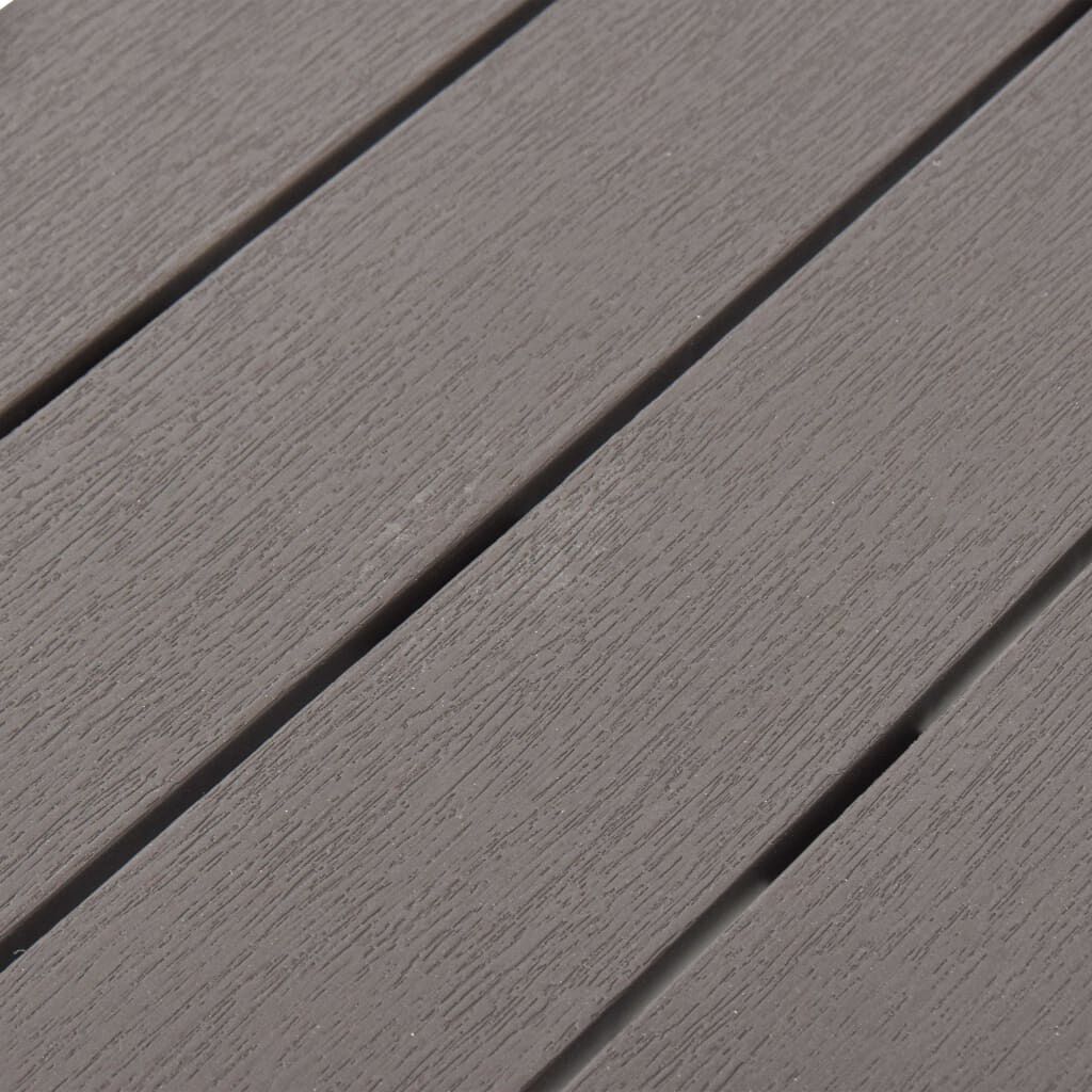 vidaXL Garden Benches 2 pcs Mocca Plastic