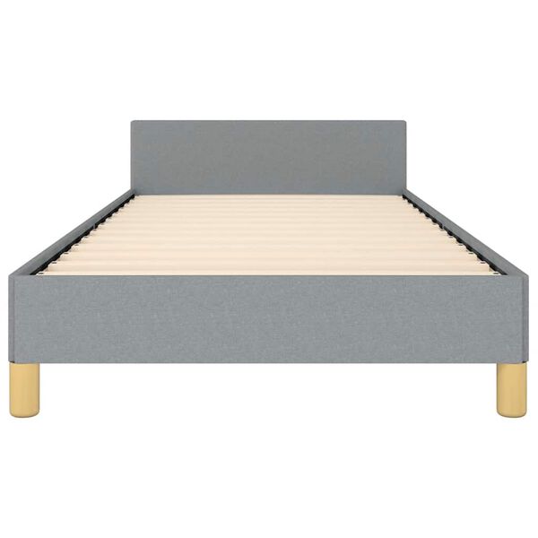 vidaXL Bed Frame without Mattress Light Grey Twin XL Fabric